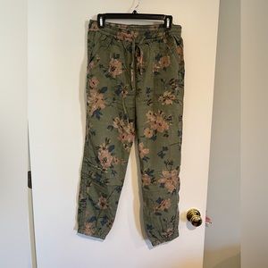 Anthropologie Floral Joggers
